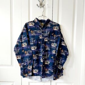 Duck Hunt Long Sleeve Button Down‎ Shirt Large 42/44 Field Tested